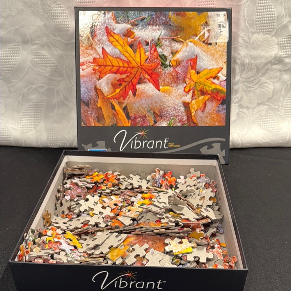 Fall Autumn puzzle Vibrant Mega Puzzles Frozen Autumn Leaves 500 pc SALE🔴3/$25! - Picture 3 of 4